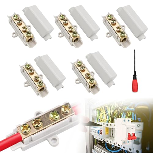 Bloque de terminales de latón 2,5-16 mm² para medidor eléctrico y uso industrial