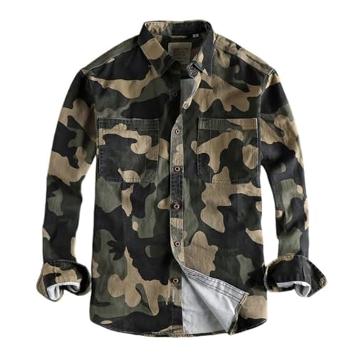 Chemise vintage homme style workwear en coton idéale pour un look décontracté