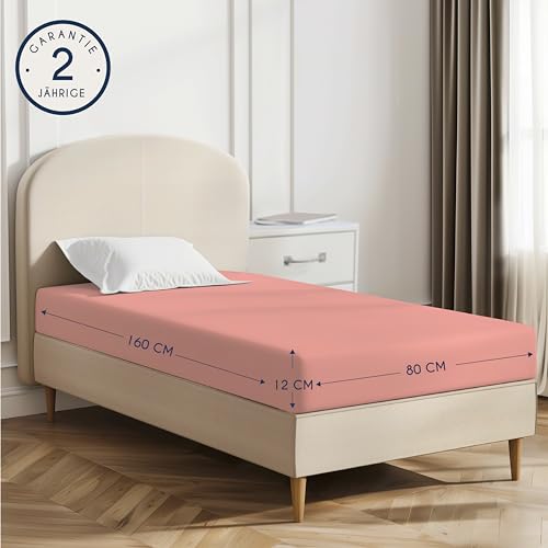 Dreamzie - Spannbettlaken - 80x160cm - 100% Baumwolle Jersey – Ansicht 2