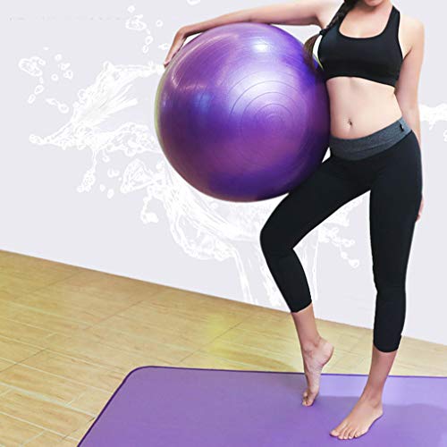 Sports ioga bola Gym Balance Fitball Exercício Pilates Workout Ball - Purple - 55 centímetros