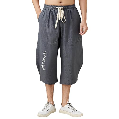 Pantalon en lin homme léger coupe courte pour l'été