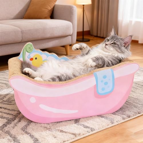 Cama para gatos de bañera para descansar y jugar en el salón o apartamento 4