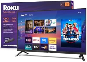 Roku 32-Inch Select Series Smart TV 2026-1080p Full HD TV - RokuTV | Flat Screen LED Television with Voice Remote, Wi-Fi & Bluetooth Headphone Mode - Streaming Live Local News Sports & Movies