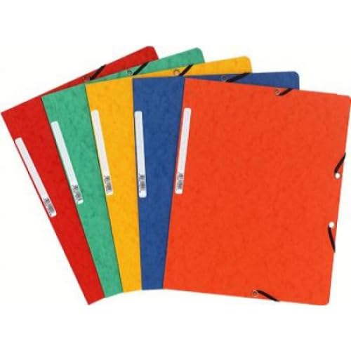 Lot de 50 Chemise à élastique Carte lustrée, coloris assortis (5)
