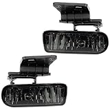 MAYASAF Smoked Lens Fog Light Pair of Bumper Fog Lamp Assembly Compatible for 1999-2002 Silverado 1500/2500/3500, 2000-2006 Suburban Tahoe Exclude Z71