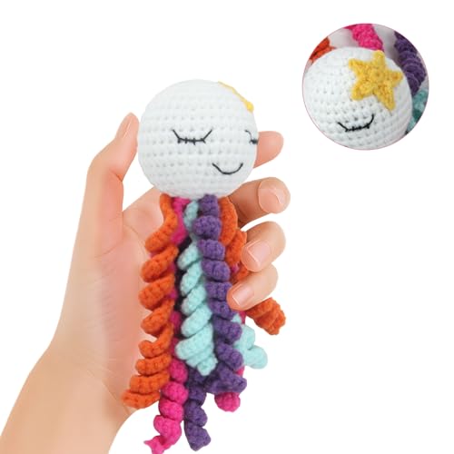 Image of Handmade Crochet Octopus for NICU Baby, Gift for Baby (White and Color) | Preemie Gifts, Scent Bonding Keepsake for Baby, NICU Separation Gift, Soft Comfort Gift for Newborn, NICU Baby Essentials