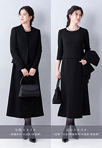 [ルルコ] ブラックフォーマル レディース 喪服 洗える ウォッシャブル ロング 大きいサイズ ワンピース スーツ sl7266ba (9号) 6枚目