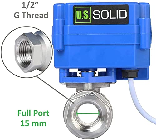 Válvula motorizada de 1/2" en acero inoxidable con regreso automático 6