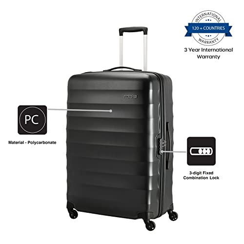 Image of American Tourister Trolley Bags for Travel | Barcelona 55 Cms, 69 Cms Polycarbonate Hardsided Set of 2 Luggage Bags | Suitcase for Travel | Luggage Bags | Trolley Bags for Travelling, Gunmetal