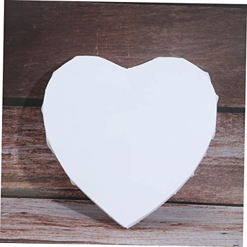 Tablero de pintura con forma de corazón Veemoon de algodón y madera 6