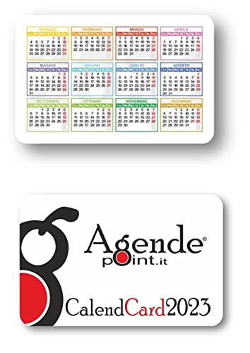 Calendario tascabile CalenCard 2023 formato carta di credito (10...