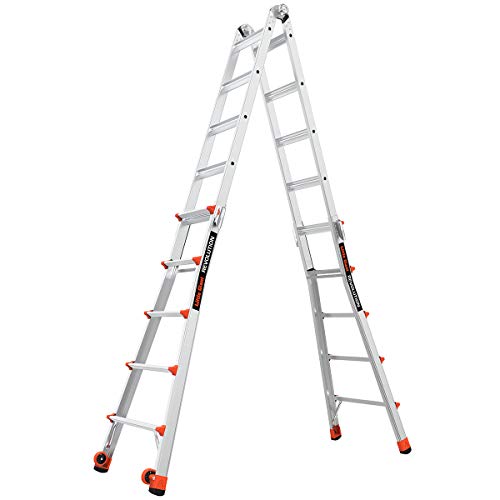 Little Giant Ladders, Revolution, M22, 6-18 Foot, Multi-Position Ladder, Aluminum, Type 1A, 300, 300 lbs Weight Rating, (12022)