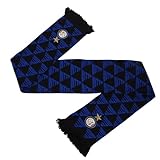 100% Football COPA Football - Sciarpa da tifoso - Inter Milan All Over - Nero - 100% acrilico - Taglia One size