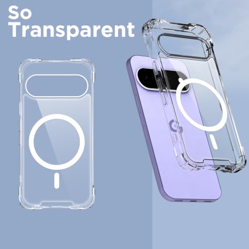 Image of Outlouders Back Cover for Google Pixel 11 /11 Pro| Magnetic-Safe | Transparent PC + TPU | Magnetic Support | Shockproof Protection Bumper Case (Transparent)