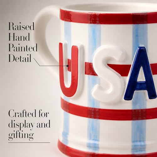 Taza Mud Pie Americana Roja 15 oz miniatura 4