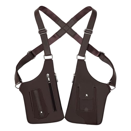 Générique Sac Bandoulière Double Homme, Sac De Harnais D'épaule, Holster D'épaule À Double Poche, Harnais Antivol Cuir Homme, Sac De Poitrine Antivol En...