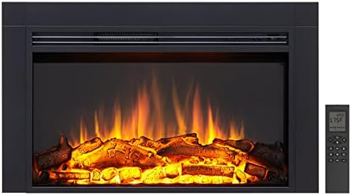 LegendFlame Jaden 36" W x 22" H (EF376) Electric Fireplace Insert with Front Trim Kit, Fire Crackling Sound, 750W/1500W Heater, Remote Control - Thumbnail 2