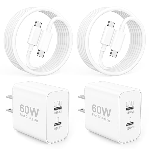 Pixel 11 10 9 8 7 Pro XL Charger Fast Charging, 60W Dual USB C Wall Charger