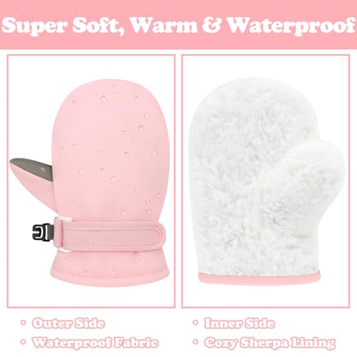 Sarfel Kids Toddler Mittens Waterproof Toddler Winter Gloves Infant Baby Mittens Winter Kids Snow Gloves for Boys Girls2