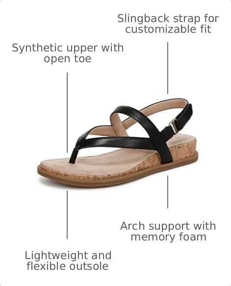Naturalizer SOUL Women's Carolyn Flat Sandal Black 7 M by Naturalizer - Used condition - Image 3