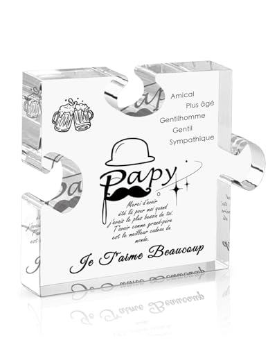 Cadeau Grand-Père Original - Placa acrílica para Anniversaire, Cadeau pour Papi, Cadeau Unique pour Grand-Père, Cadeau Souvenir pour Grand-Père, Cadeau Souvenir pour Grand-Papa