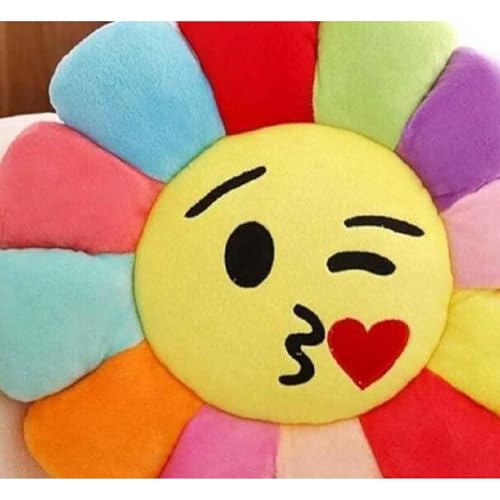 Image of DearJoy Rainbow Smiley Pillow Cushion for Kids