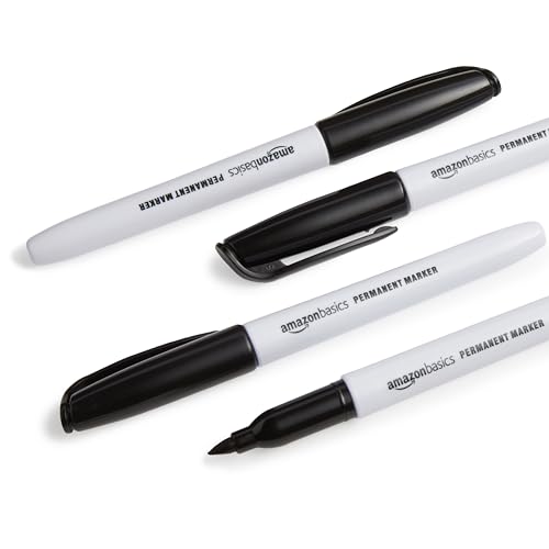 Miniatura 6 de Amazon Basics Rotuladores permanentes, Negro, Paquete de 24