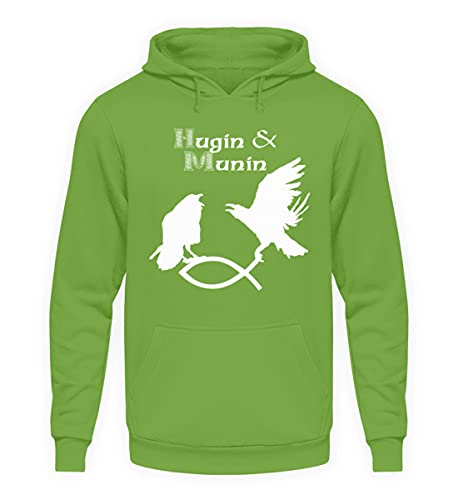 Pull à capuche corbeau pour vos sorties urbaines en vert lime XXL