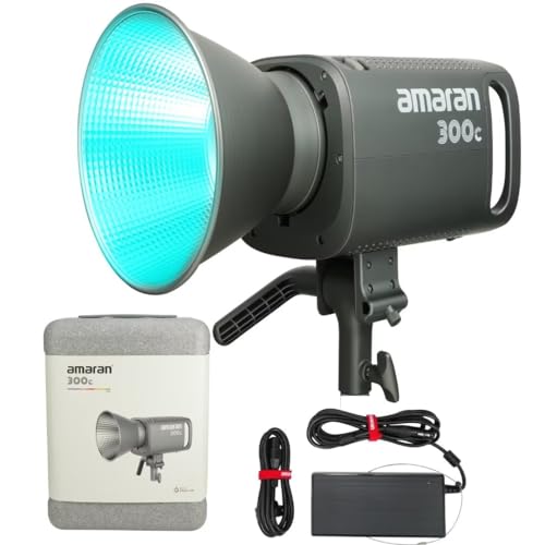 Aputure Amaran 300C RGBWW 300W RGBCg LED rfICg Fx2500K-7500K CRIATLCI95+ 26,580 lux (5600K) Bowens }Eg Av\ LEDrfI