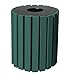 Vestil TR-PR-33-GN Plastic Econ Receptacle, 26.1875" Length, Green