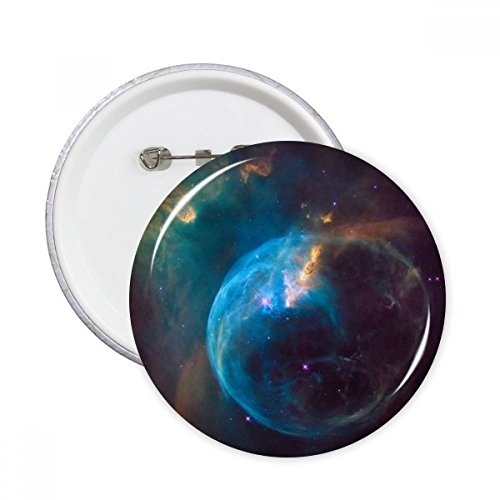 Pins rond bleu planète nebulae DIYthinker : lot de 5 badges multicolores XL