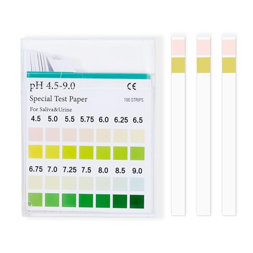 Dupoem 100 bandelettes de test pH par paquet, plage de mesure 4,5-9, papier test universel, utilisé pour tester l'acidité et l'alcalinité de l'eau potable, des aquariums et des piscines