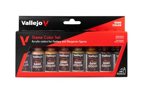Vallejo 772187 Farb-Set Haut-Töne, 8x18 ml