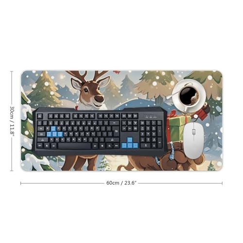 Alfombrilla de ratón gaming Reindeer 60x30 cm blanca miniatura 2