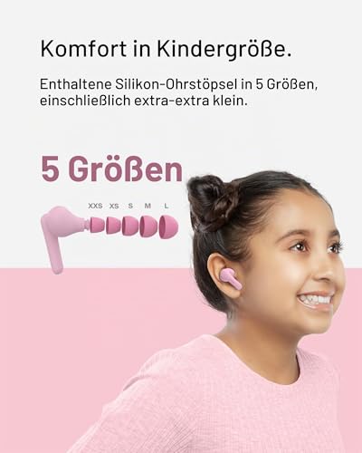 Belkin SoundForm Nano 2 Bluetooth In Ear Kopfhörer Kinder mit Mikro – Rosa – Ansicht 4