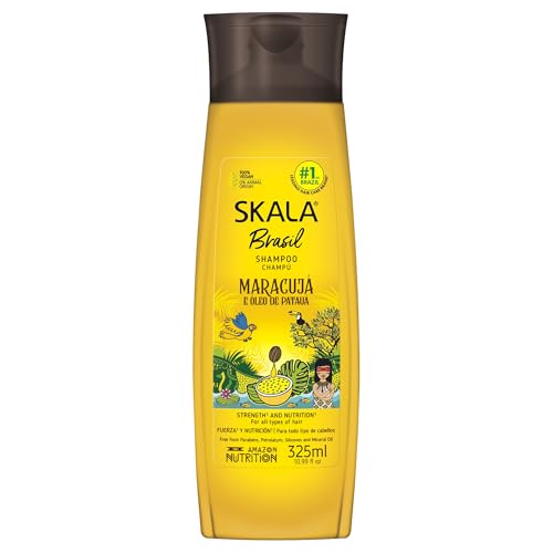 SKALA Brasil Shampoo Maracujá & Patauá Oil 10.99 fl oz – Strength & Nutrition for All Hair Types – Sulfate-Free, Vegan, No Parabens or Silicones