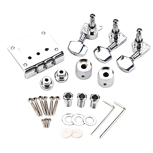 VICASKY 1 Set String Guitar Bridge Parts Pegs Guitar Accessory Key Kit Rosewood Guitar Accessories Tuning Guitars Guitar Supply Luthier Tools Guitar Luthier Accessories Silver Metal