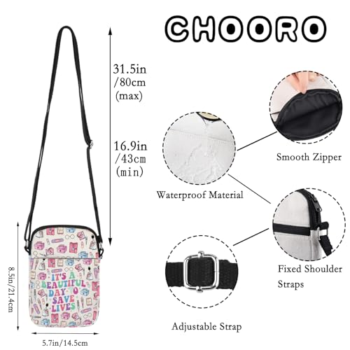CHOORO Nurse Shoulder Bag It's A Beautiful Day To Save Lives Crossbody Bag Doctor Gift Registered Nurse Gift Med Student Gift2
