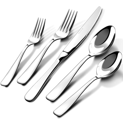 40-Piece 18/10 Mirror Polished Cutlery Set