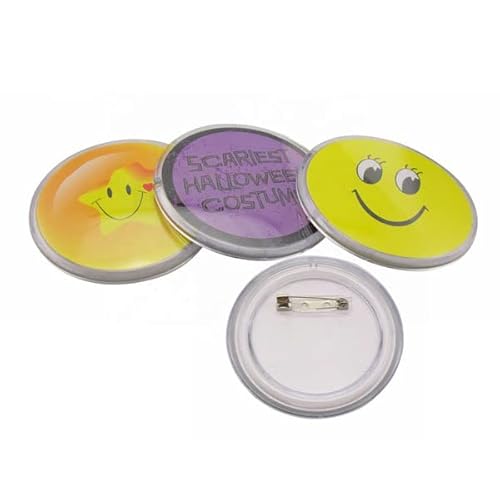 3.15 Inch Clear Button Badge With Pin,30 Pack Acrylic Design Diy Button Pins Kit For Diy Crafts And Craft Activities #TOP6