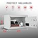 TIGERKING Digital Keypad Safe Box, Small Safe Money Safe Lock Box Cabinet Safes, Solid Alloy Steel Office Hotel Home Mini Safe for Cash Jewelry Documents,0.5 Cubic Feet (White)