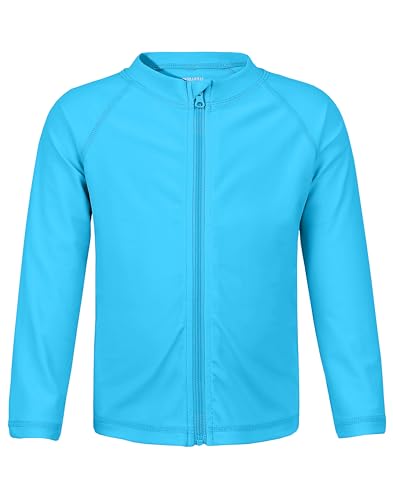 Image of Toddler Boys Swim Shirts Rash Guard Long Sleeve UPF 50+ Sun Protection