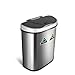 Ninestars DZT-70-11R Automatic Touchless Motion Sensor Semi-Round Trash Can/Recycler, 18.5 Gal. 70 L., Stainless Steel