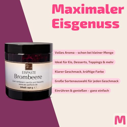 Brombeer Eispaste │ Fruchtige Intensität mit einer feinen, beerigen Note │ MEGA GESCHMACK │ Pimpe deine Eis, Desserts, Getränke uvm mit einer extra Portion Geschmack auf │ Inhalt 250 g – Bild 4