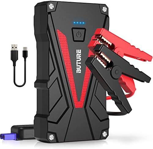 Car Jump Starter, BUTURE 1200A Peak 12800mAh Portable Car Battery Starter (up to 6.0L Gas/5.0L Diesel Engines) Auto Battery Booster Pack with Smart Safety Jumper Cable, Fast Outputs 3.0