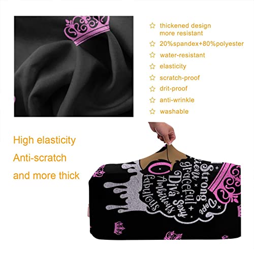 Hepmant Travel Suitcase Protector African American Woman Elastic Protective Washable Luggage Cover With Concealed Zipper Suitable For 18-32 Inch【L (for 25-28 inch luggage)】 by Hepmant - Used condition - Image 3