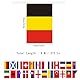 DOYUKY 2 Stück Fahnen Wimpelkette Fußball Deko Fußball Flaggenkette Länderflaggen für Fan Klub Verein Bars Biergarten Spiele(14x21cm-8m Länge)