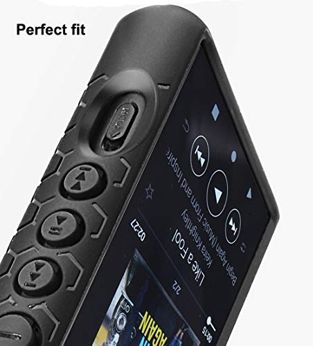Image of BestforYou for Sony Walkman NW-A100 A105 A106 Case,Anti-Skid Anti-Knock Shockproof Armor Full Protective Skin Case Cover for Sony Walkman NW-A100 A105 A105HN A106 A106HN A100TPS (Black)