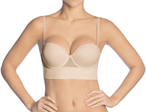 Beyond Woman Lingerie Women's Wide Base and Back Strapless Body Underwire Bra,Pure Pearl,38B