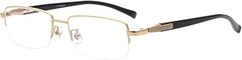 HELES Designer Business Mens Titanium Half Rim Spectacles Myopia Eyeglasses Frame Optical Eyewear Frame